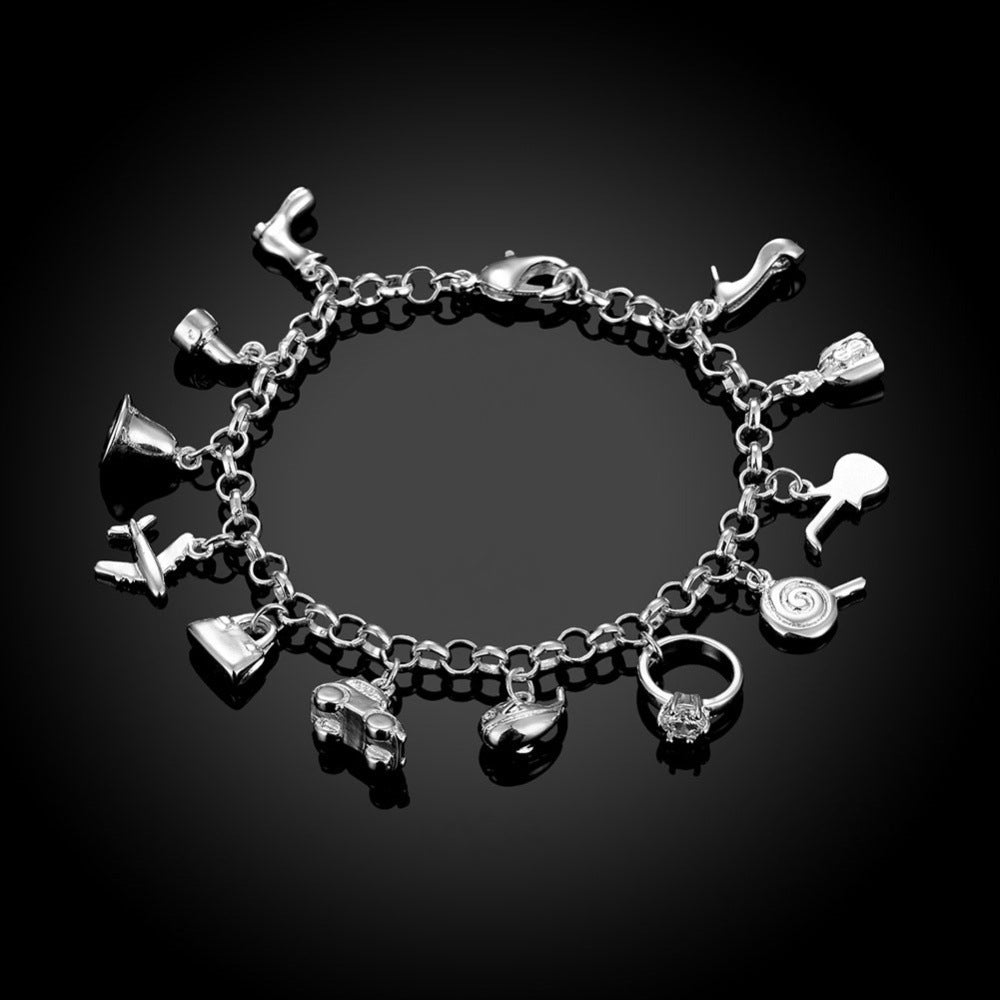 Silver bracelet, creative pendant bracelet