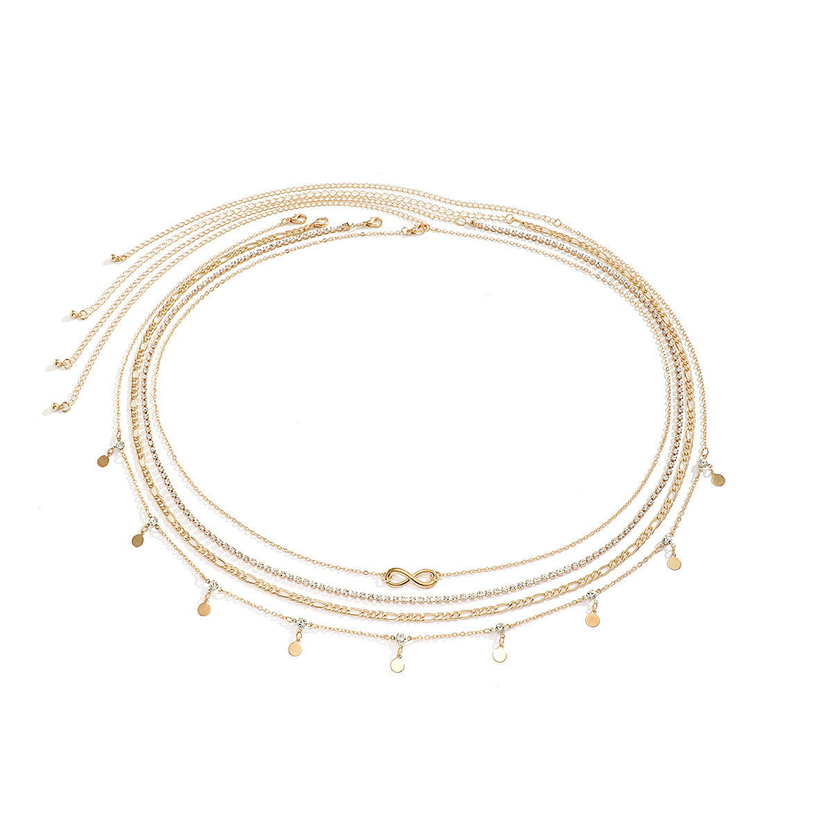 Metal Rhinestone Chain Navel Waist Chain Sexy Tassel