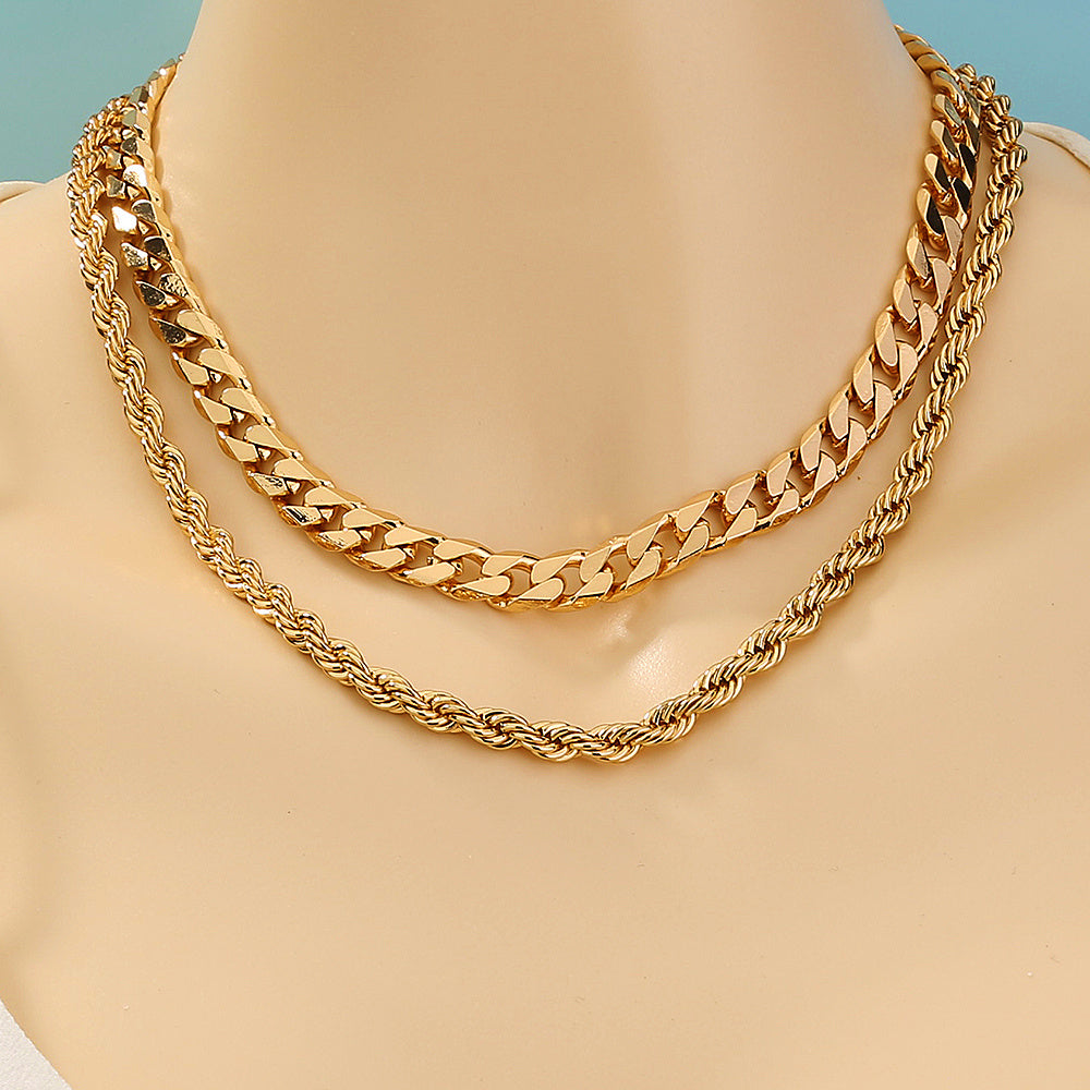 Bombastic punk, Retro Chic, two-tiered necklaces