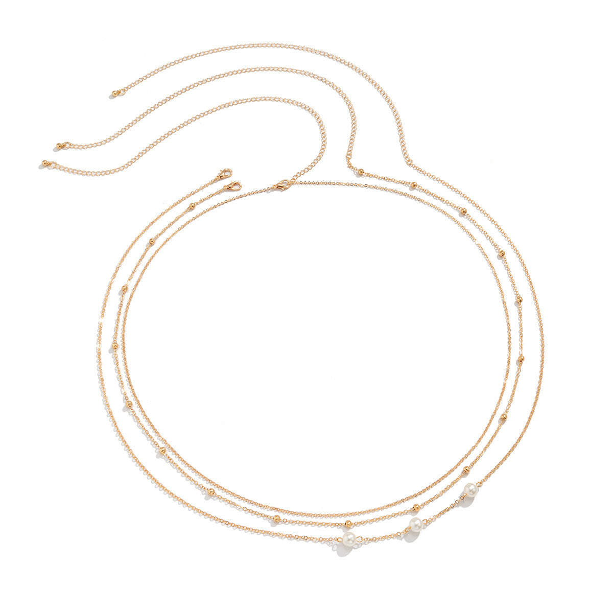 Women's Pearl Temperament Waist Chain Suit